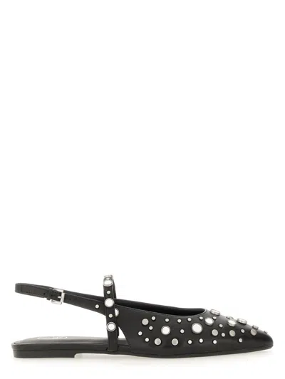 Ash Brenda Lace-up Flat Sandals In Black