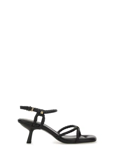Ash Jess Bis Braided Strappy Sandal In Black