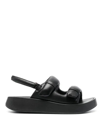 Ash Leather Sandals In Black