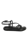 Ash Thick Flat-soled Sandals In Black