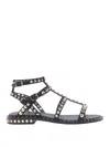 Ash Penny Stud-embellishment Sandals In Black