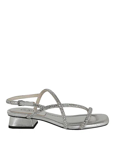 Ash Isla Silver Mid-heeled Sandal