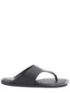 Ash Genius Leather Studded Thong Sandals In Black