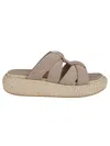 Ash High Suede And Raffia Slipper