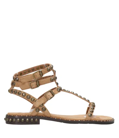 Ash Sandals Beige+bronze In Animal Print
