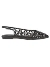 Ash Bazaar Slingback Stud Embellsished Sandals In Black