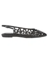 Ash Bazaar Slingback Stud Embellsished Sandals In Black