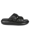 Ash Black Leather Vip Bis Sandals In Black