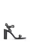 Ash 100mm Eyelet-embellished Heeled Sandals In Black