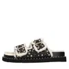 Ash Slippers Open Toe Stud Embellishment In Black