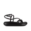 Ash Thick Flat-soled Sandals In Black