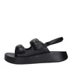 Ash Vinci Black Platform Sandal In Nero Neri E Grigi