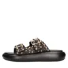 Ash Viking Studded Slide Sandal In Nero Scuri