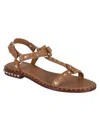 Ash Patsy Stud-embellished Sandals In Brown