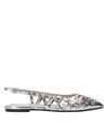 Ash Silver Leather Slingbacks In Silver