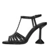 Ash Desire Studded T-strap Sandal In Multi