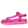 Ash Rhinestone Flat Sandals In Rosa Chiari E Naturali