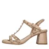 Ash Janice Studded Block-heel Sandals In Rosa Pastello