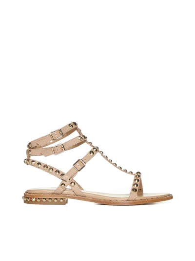 Ash Sandals In Skin Ariel Gold