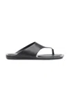 Ash Genius Leather Studded Thong Sandals In Black