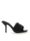Ash Black Slip-on Mules With Braided Band In Leather Woman In Black