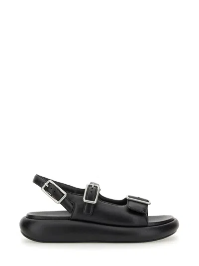 Ash Buckle-detail Platform Sandals In Black