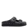 Ash Stud-detail Leather Sandals In Black
