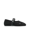 Ash Buckle-strap Bijoux Ballerinas In Black