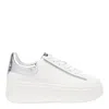Ash Moby Bis White Silver Sneaker In White