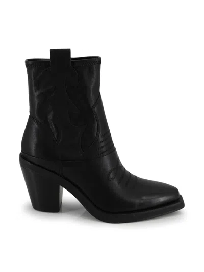 Ash Short Black Cowboy Boot