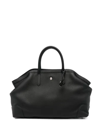 Ash Shoulder Bag "jacqueline" With Grained Surface In Black