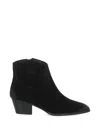 Ash Side-zip Heeled Boots In Black