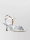 Ash 70mm Knotted Ankle-strap Sandals In Silver