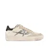 ASH ASH SMOOTH LEATHER AND SUEDE SNEAKERS WITH SILVER DETAILING