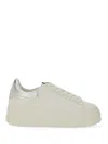 Ash Ankle Padded Platform Sole Metallic Heel In White