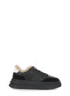 Ash Black And White Leather Sneaker In Black