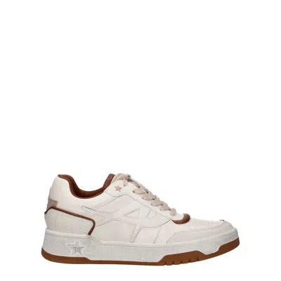 Ash Sneakers Blake Womens Leather Beige/amber In White