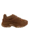 Ash Suede Sneakers With Chunky Sole And Round Toe In Brown