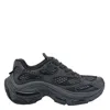 Ash Casual Low Top Sneakers With Mesh Panels In Black