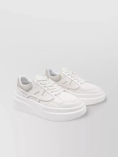 Ash Sneakers Low Top Platform Sole In White