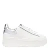 Ash Moby Bis White Silver Sneaker In White