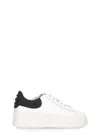 Ash Low Top Leather Platform Sneakers In White