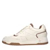 Ash Blake Panelled Leather Sneakers In Bianco Chiari E Naturali