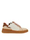 Ash Logo Embossed Sneaker Featuring Perforated Detailing In Multicolour