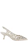 Ash 50mm Leather Pumps In Talc
