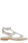 Ash Paprika Talc Flat Sandal In Talc