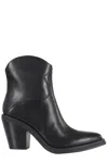 Ash Ankle Boots With Smooth Leather Upper In Black