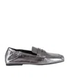 Ash Square-toe Loafers In Silver