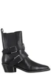 Ash Square-toed Ankle Boots With Studded Detailing In Multi