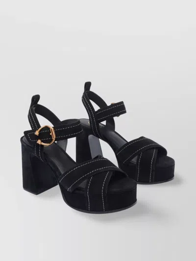 Ash Strappy Block Heel Platform Sandals